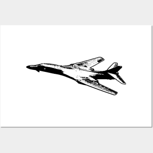 Rockwell B-1 Lancer - Black Design Posters and Art